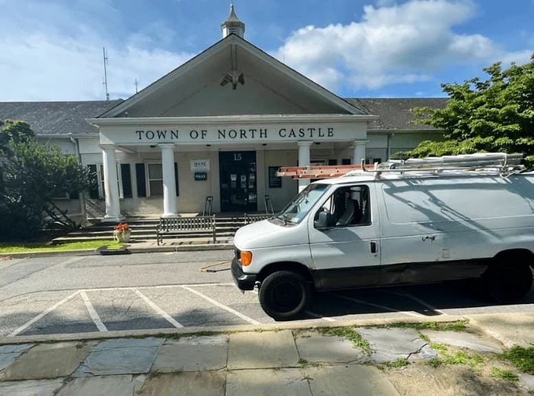 Rocky River Power Washing commercial cleaning team at work in Rocky River business district